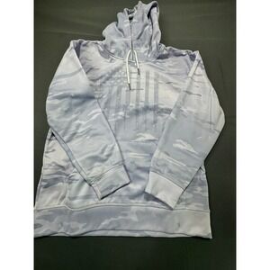 Greater Half Mens Patriotic Camo Flag Graphic‎ Hoodie Pullover Size M